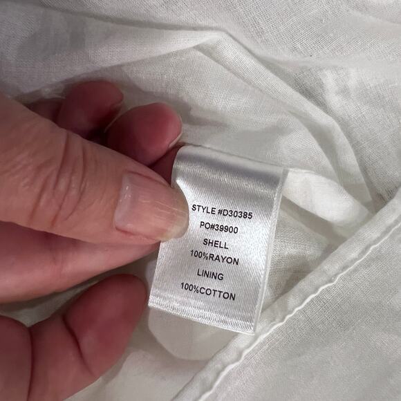 Altar'd State White Embroidered Short Rayon Dress - SIZE M - Picture 7 of 9